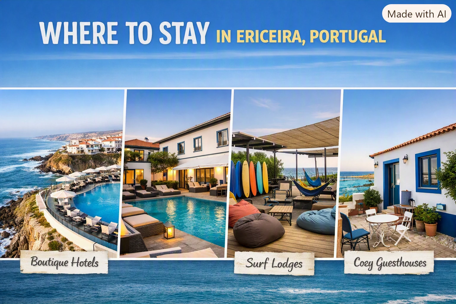 Ericeira - besten Hotels, Hostels, Surf Camps & Villen